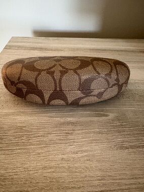 Classic Coach Brown Hard Shell Eyewear Case